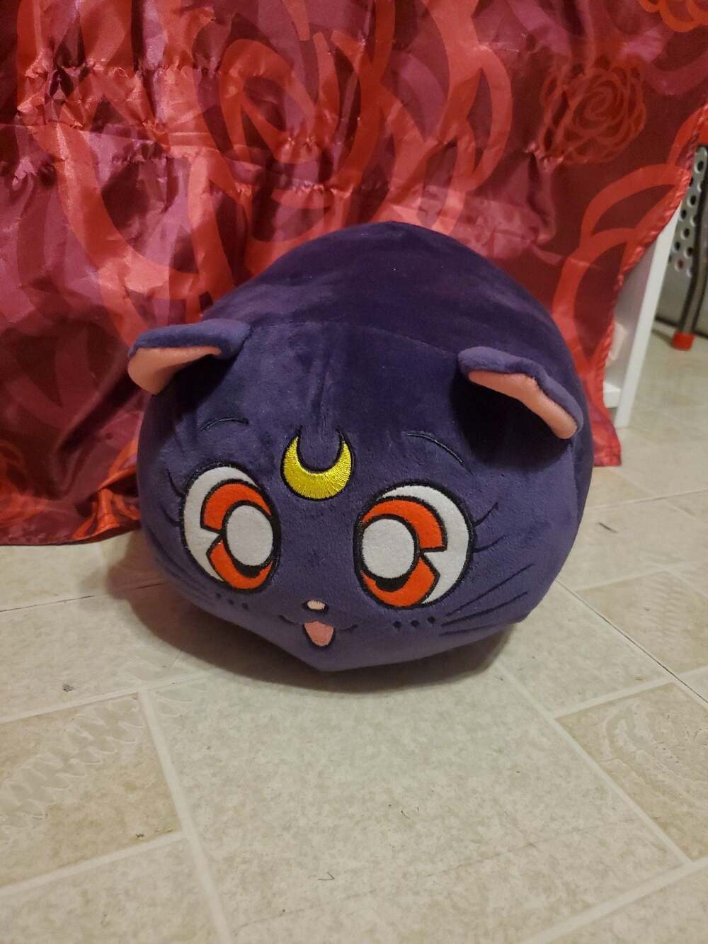 Sailor Moon Luna Figural Plush Pillow Stuffed Animal Anime Purple